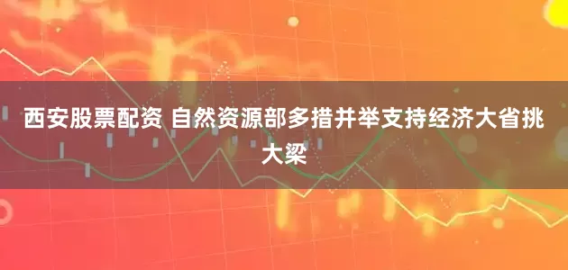 西安股票配资 自然资源部多措并举支持经济大省挑大梁