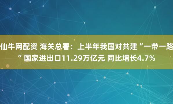 仙牛网配资 海关总署：上半年我国对共建“一带一路”国家进出口11.29万亿元 同比增长4.7%