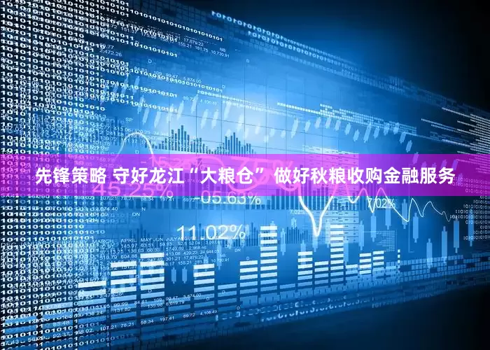 先锋策略 守好龙江“大粮仓” 做好秋粮收购金融服务
